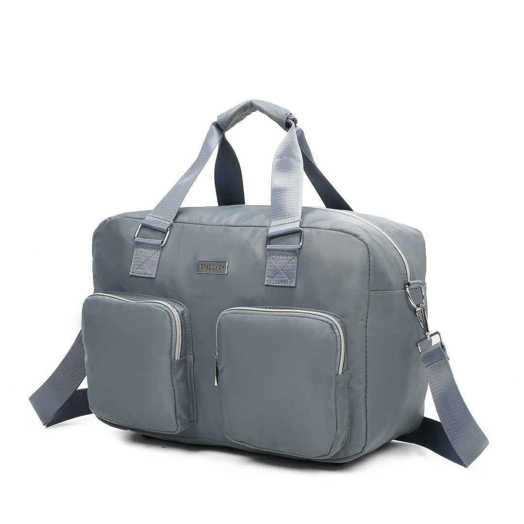 SET DE GREENWICH MALETA DE CABINA EXTENSIBLE BUDAPEST Y BOLSA DE VIAJE BUFON Gris