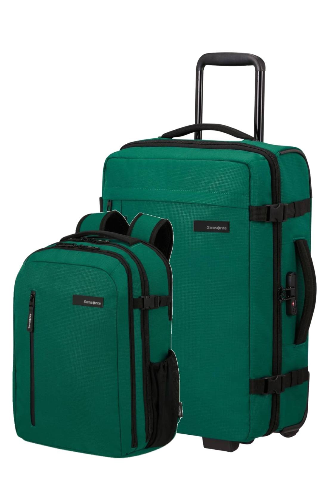 SET ROADER MALETA DE CABINA 55 CM Y MOCHILA PARA PORTÁTIL M - 15.6" – JUNGLE GREEN