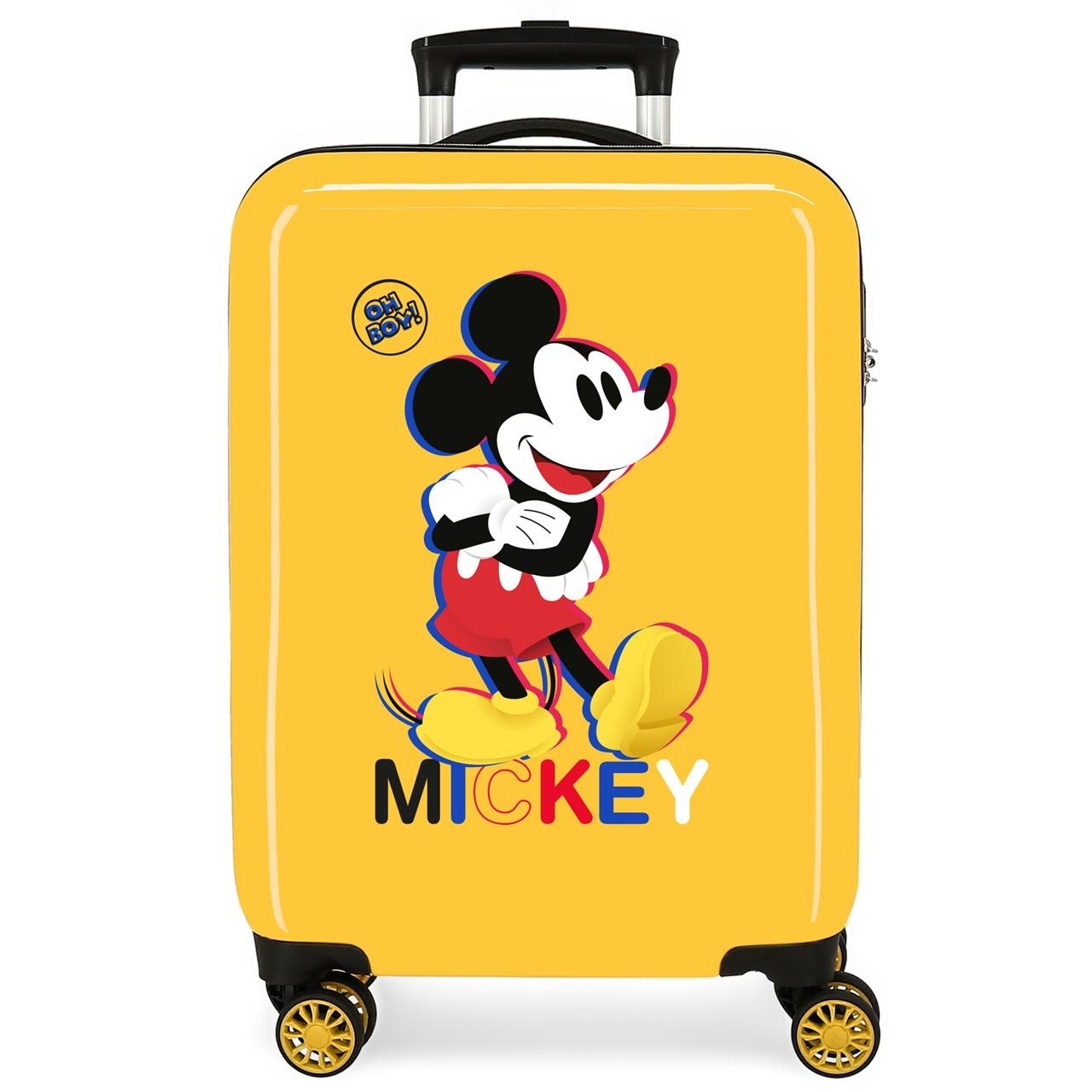 Maleta de cabina rígida MICKEY 3D 55cm Blanco