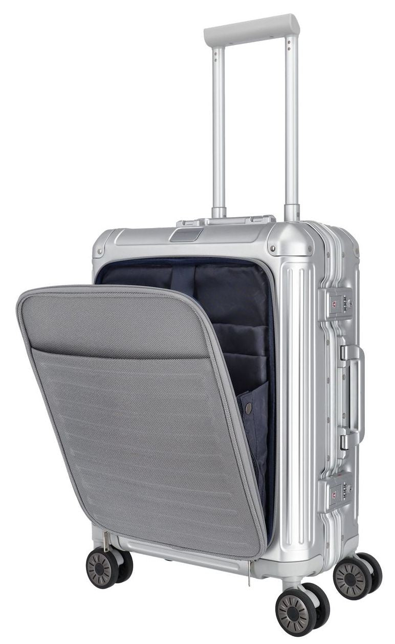 TRAVELITE – Maleta  ALUMINIO Next con Bolsillo para PC 15.6" – CABINA 55CM