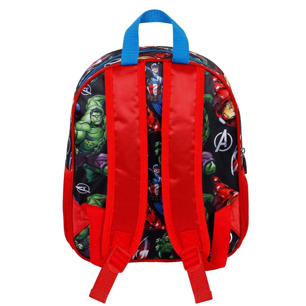 MOCHILA PEQUEÑA PREESCOLAR 3D MULTICOLOR LOS VENGADORES SUPERHERO