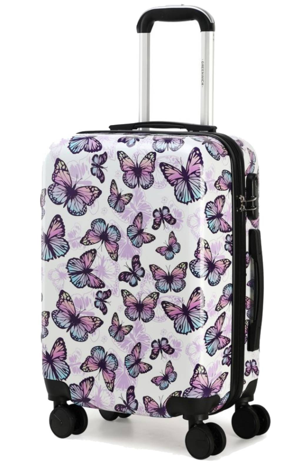 GREENWICH JUEGO DE MALETA DE CABINA + NECESER SMALL BUTTERFLY