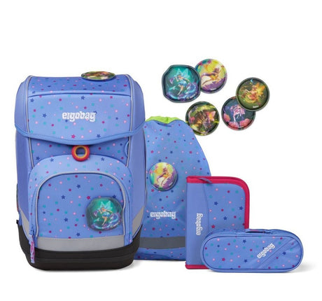 ERGOBAG Set de Mochila escolar rígida tipo cubo - AdoraBearl