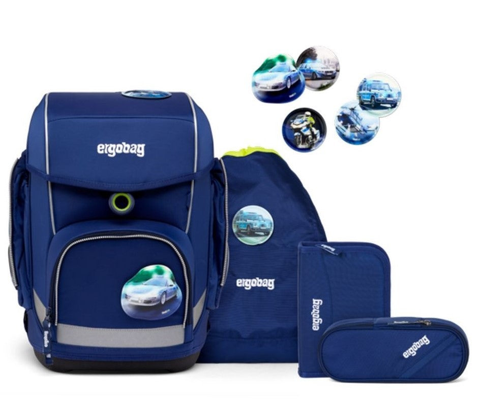 ERGOBAG Set de Mochila escolar rígida tipo cubo - AdoraBearl