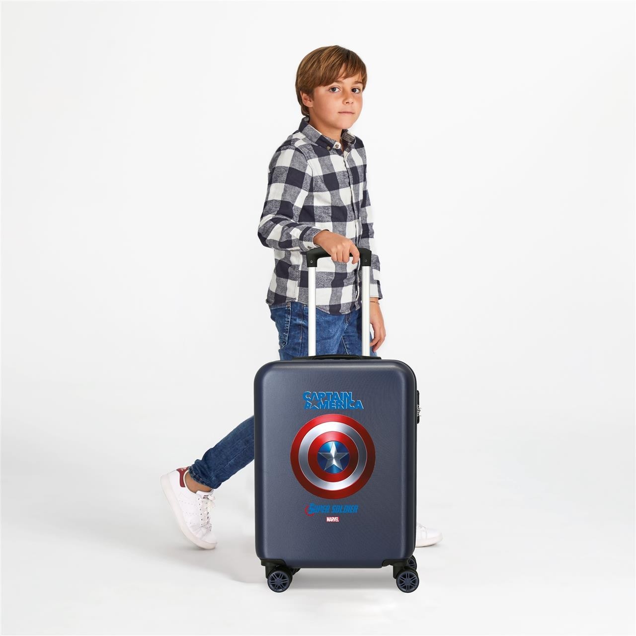 Maleta de cabina CAPITAN AMÉRICA Sky Avengers rígida 55cm Marino 1