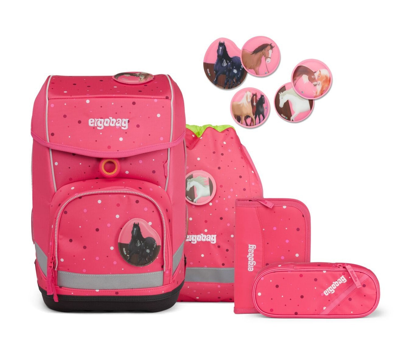 ERGOBAG Set de Mochila escolar rígida tipo cubo - StarlightBear