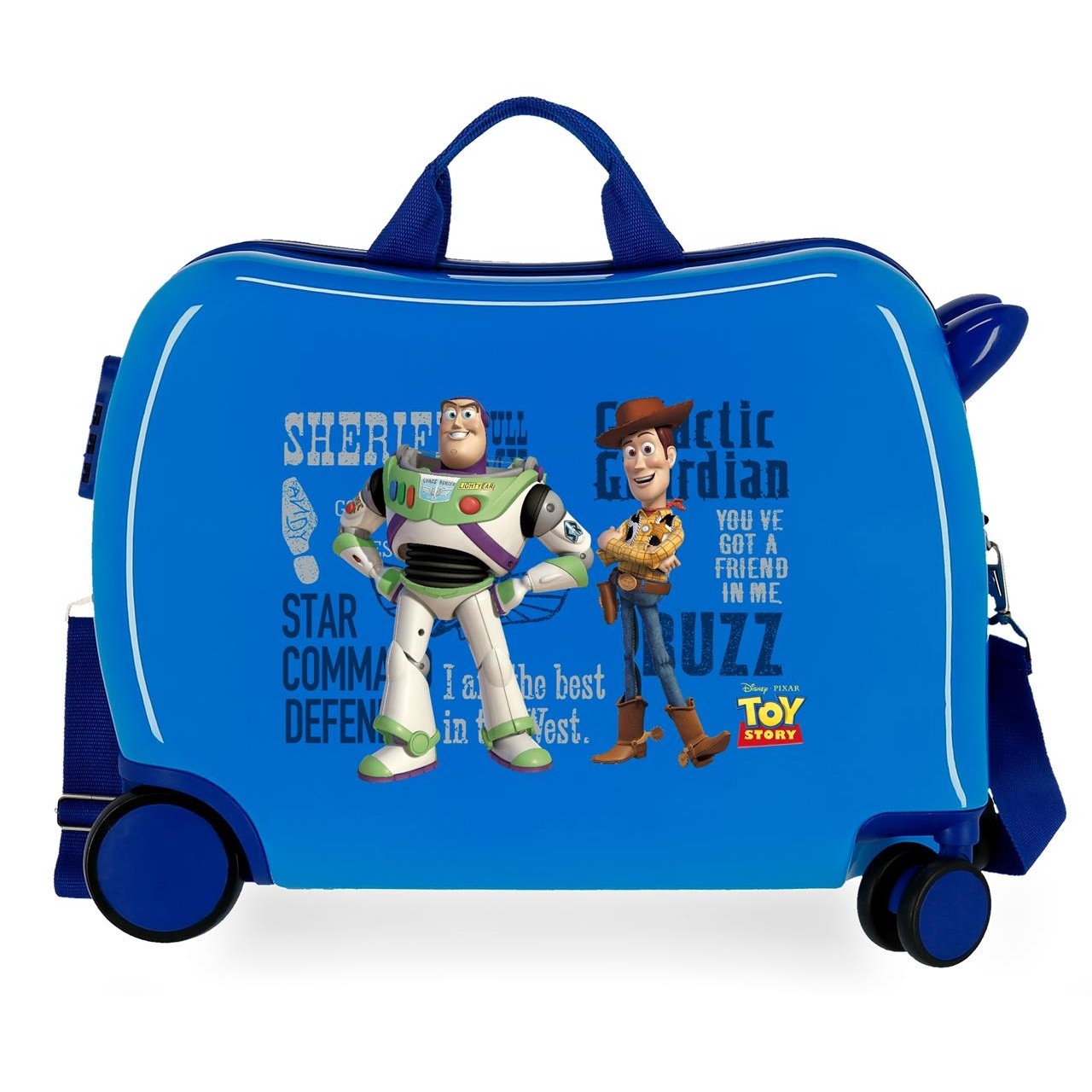 Mala infantil com 2 rodas multidirecionais Toy Story Você tem um amigo comigo Azul