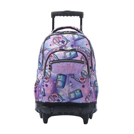 TOTTO Mochila escolar con ruedas – Renglones - 4QH Meowsical