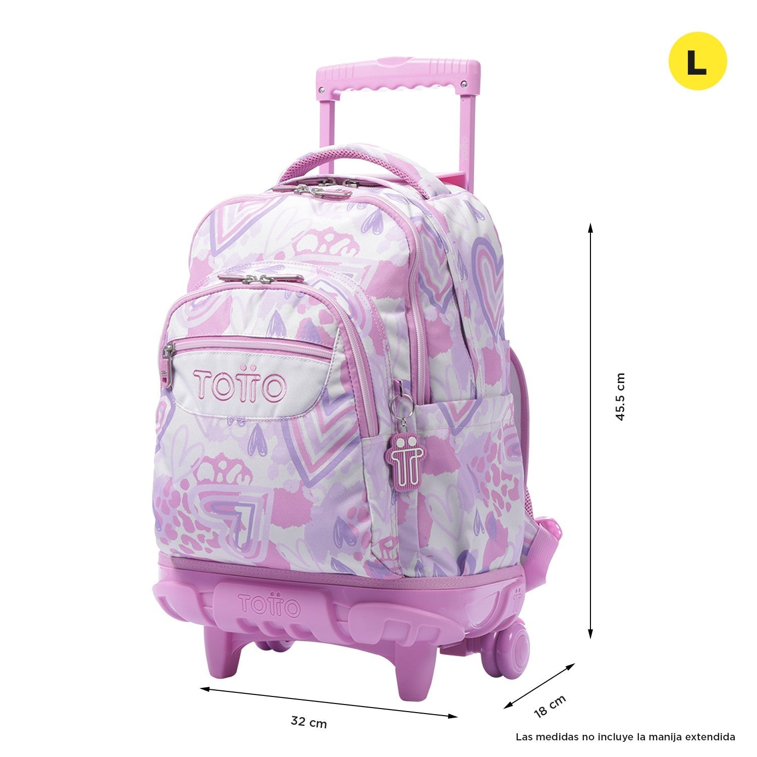 TOTTO Mochila escolar con ruedas – Renglones 6HF Amalia