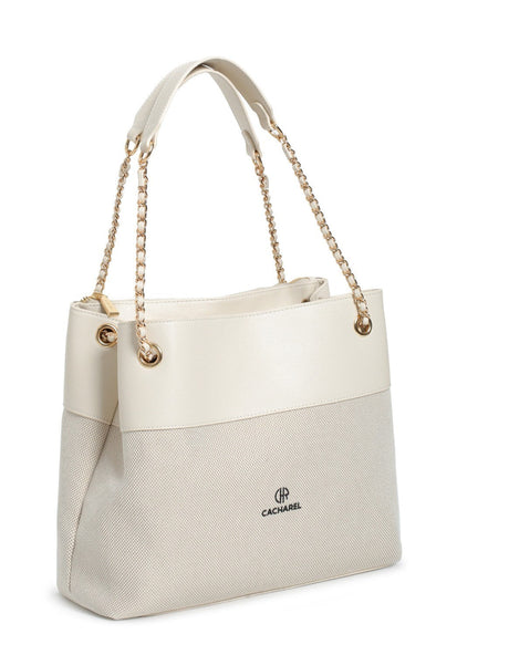 CACHAREL Bolso Shopper lona Beige