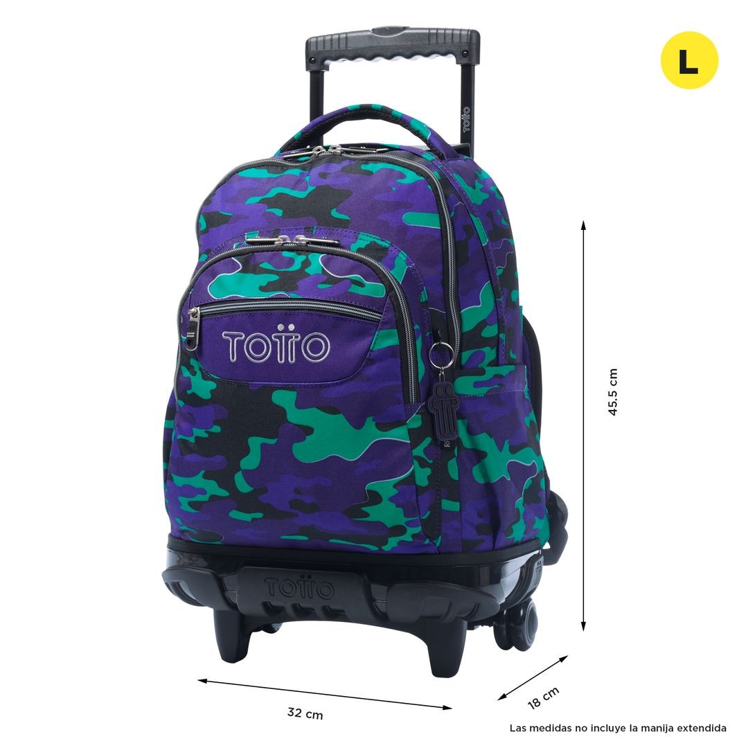 TOTTO Mochila escolar con ruedas – Renglones - 8JY Seli