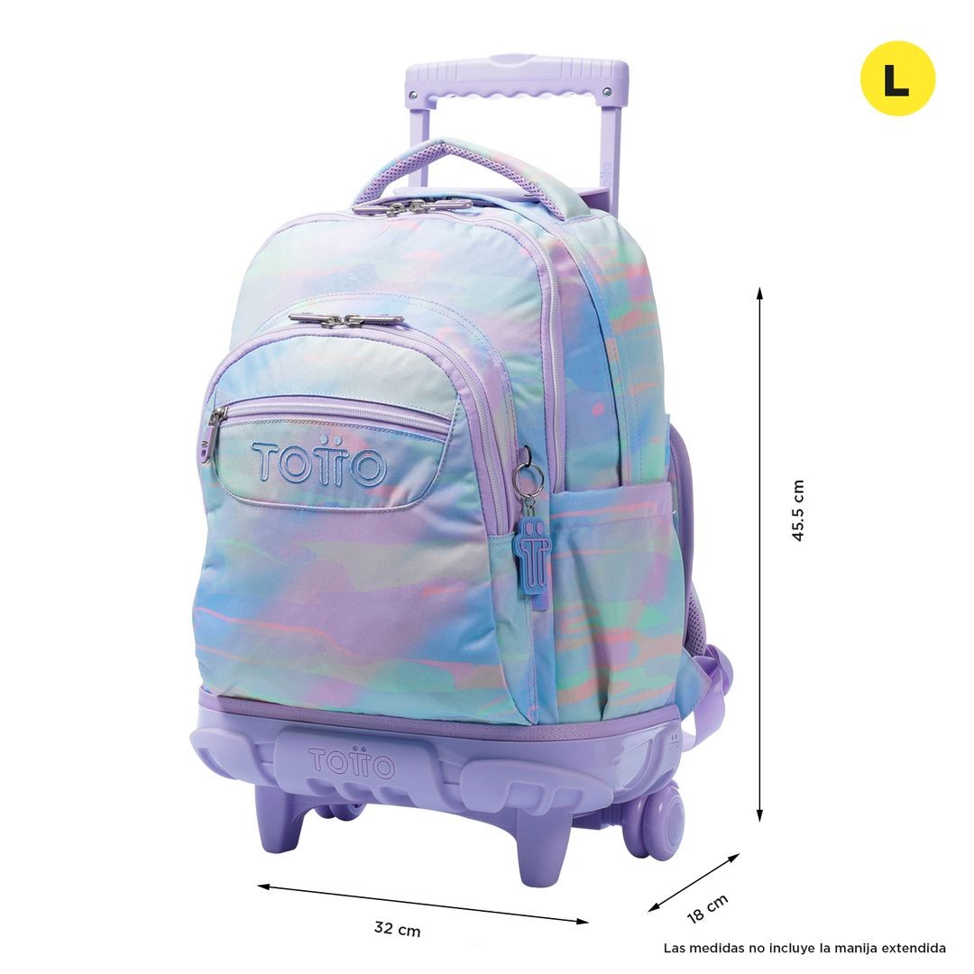 TOTTO Mochila escolar con ruedas – Renglones - 5DO Luminia