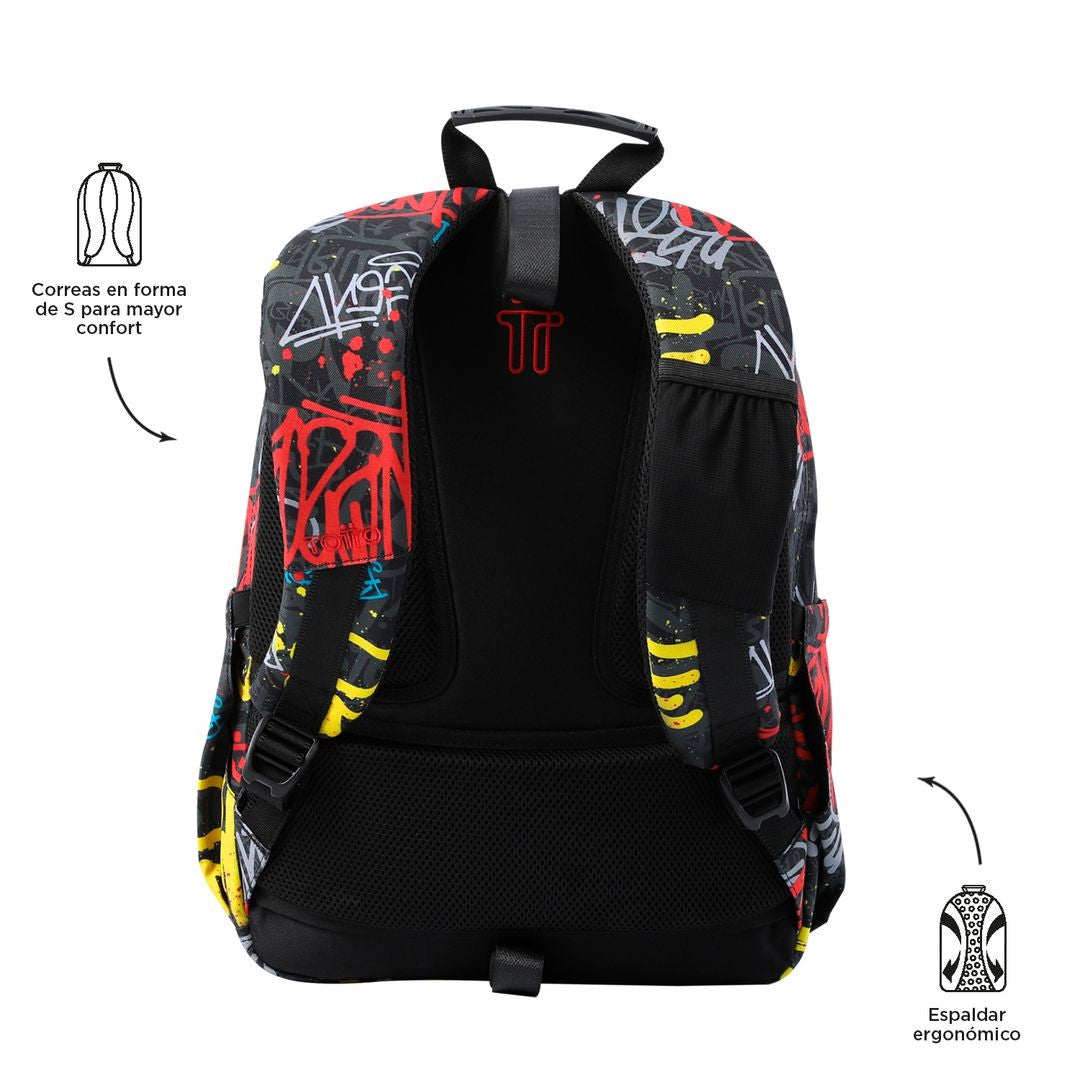 TOTTO Mochila escolar - Acuareles 6CS Grafil