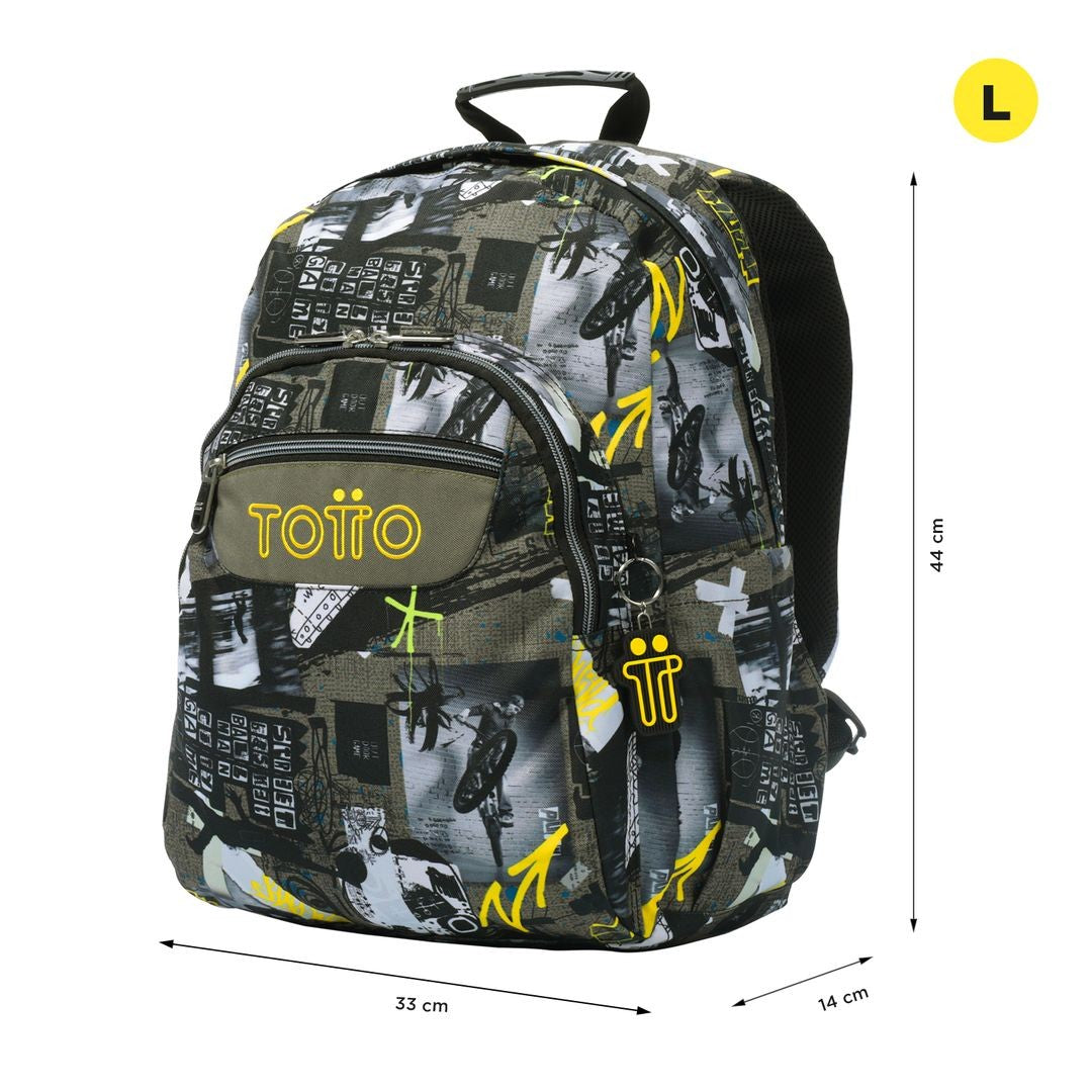 TOTTO Mochila escolar - Acuareles 6CT Baski