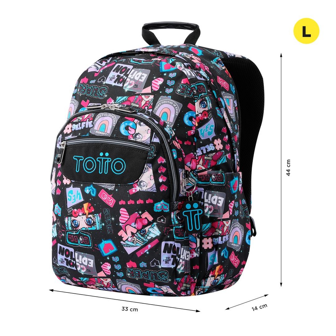 TOTTO Mochila escolar - Acuareles 6CZ Misato