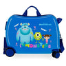 Maleta infantil 2 ruedas multidireccionales Monsters Boo! Azul claro