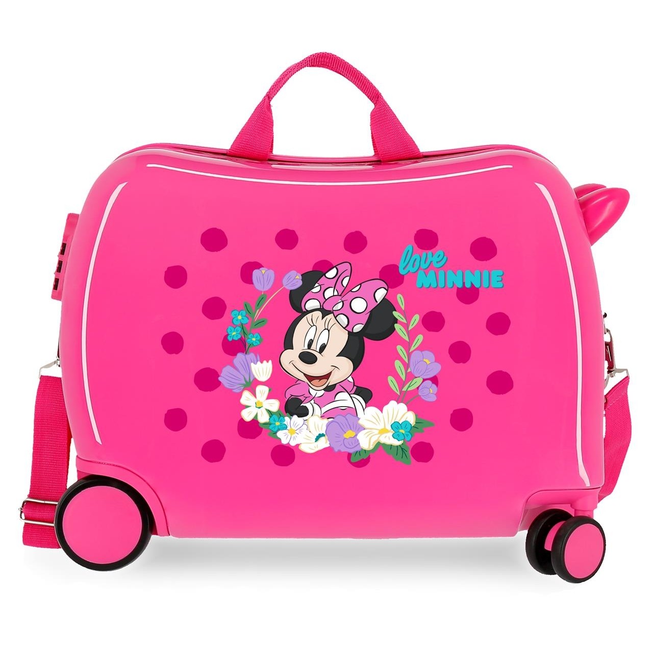 Maleta Infantil Minnie Golden Days con 2 ruedas multidireccionales Turquesa