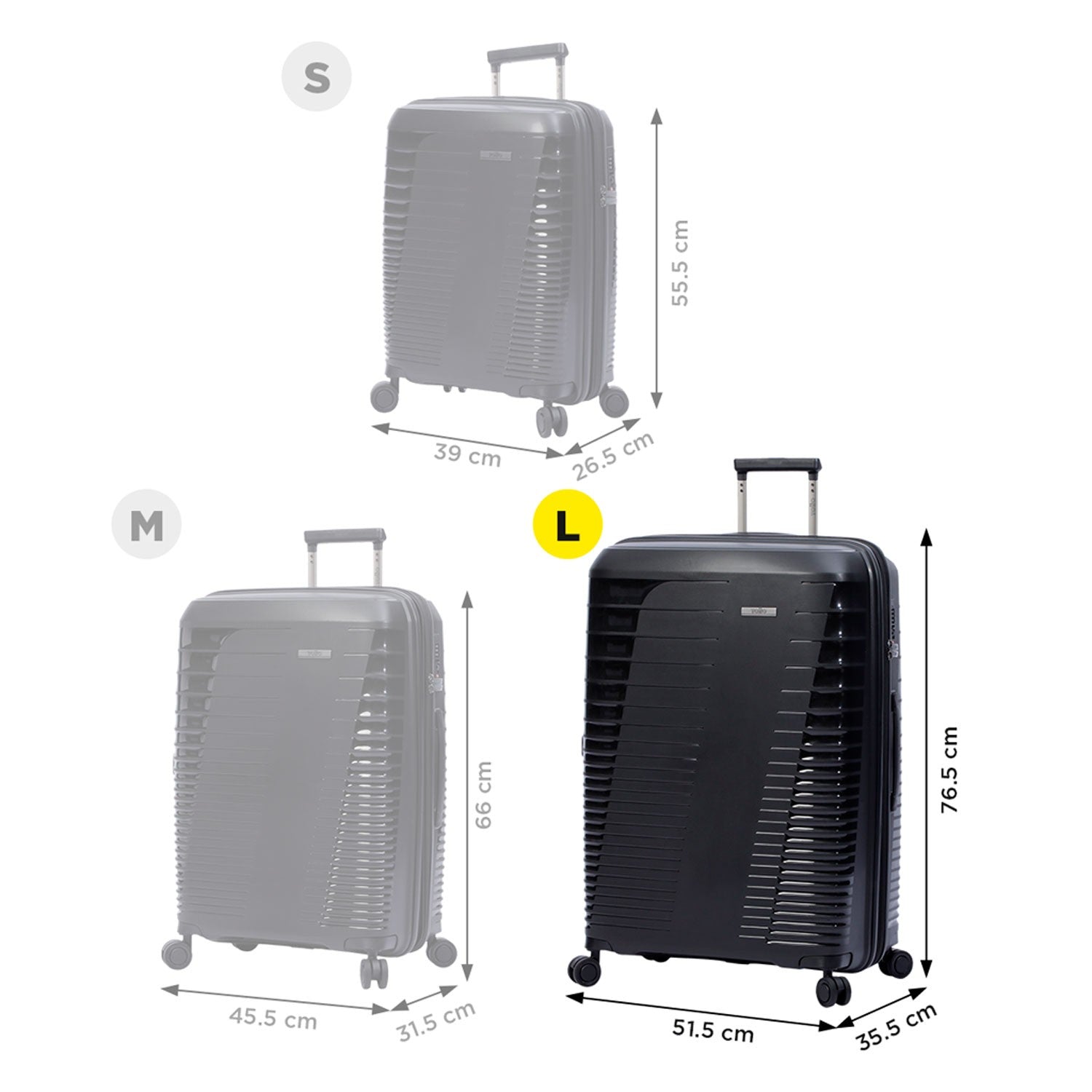 TOTTO Maleta Extensible grande TRAVELER