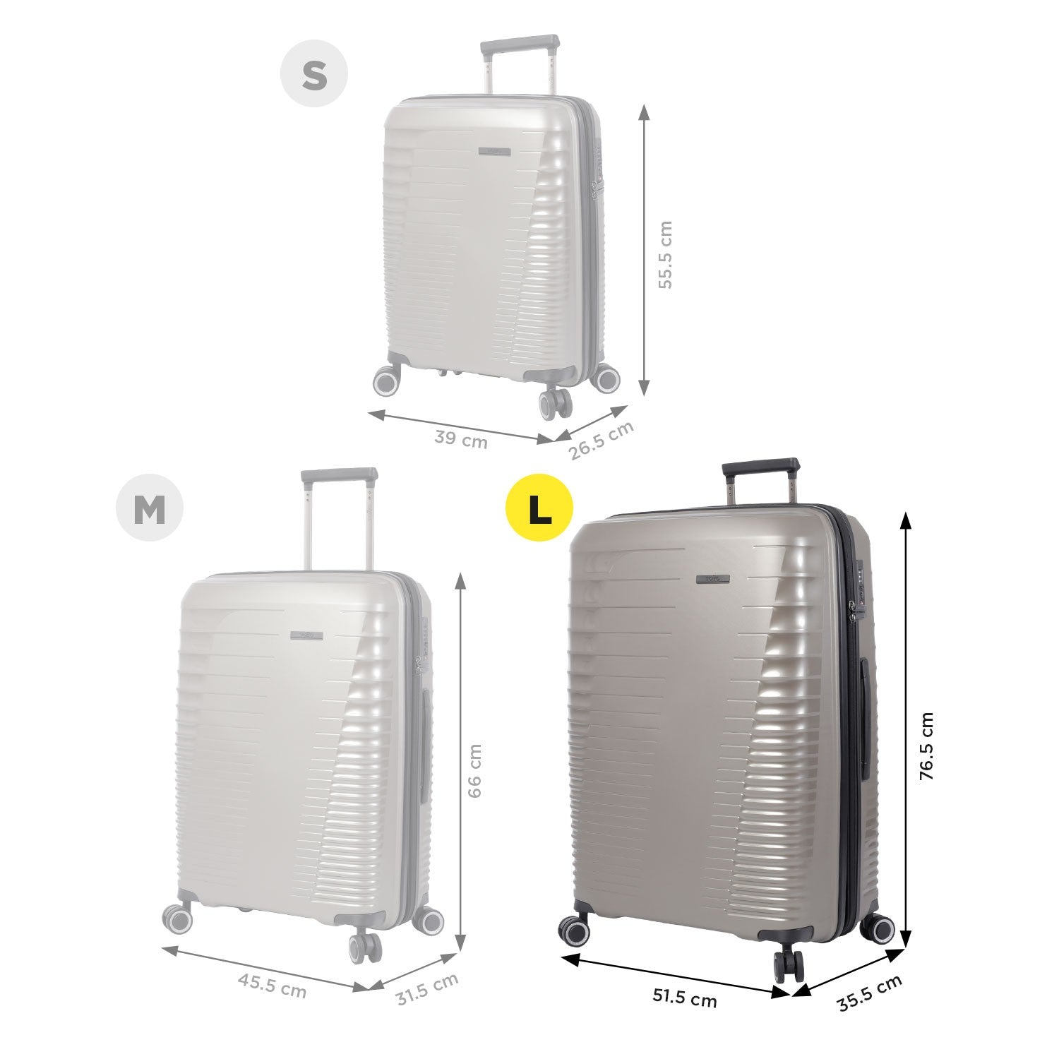 TOTTO Maleta Extensible grande TRAVELER