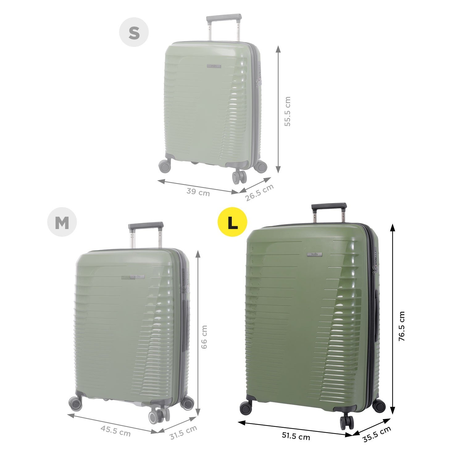 TOTTO Maleta Extensible grande TRAVELER