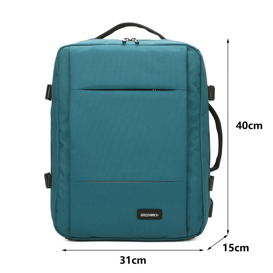 PACK GREENWICH MALETA CABINA ECO-RECYCLED TUNEZ 55CM + MOCHILA DE VIAJE HUGO