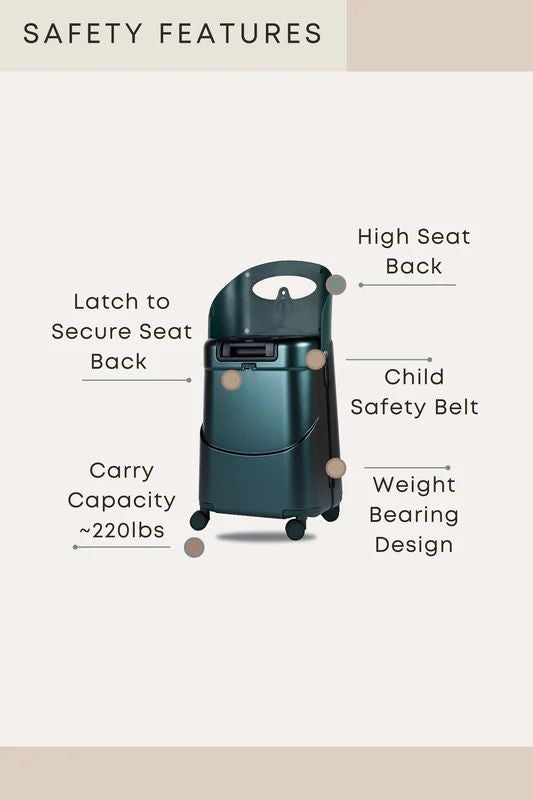 MIAMILY MALETA DE CABINA CON ASIENTO -CARRY ON-  Charcoal Grey