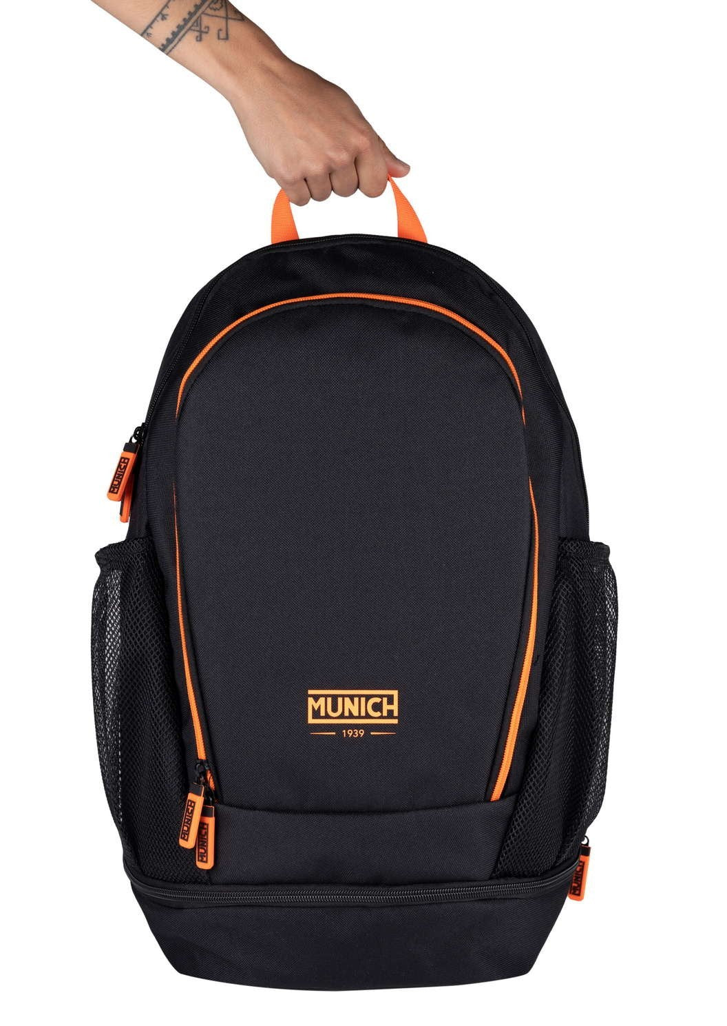 MUNICH MOCHILA TEAM SPORTS BLACK & ORANGE