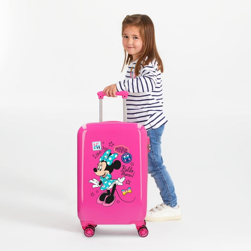 Maleta de cabina Minnie Hi Love Rígida azul