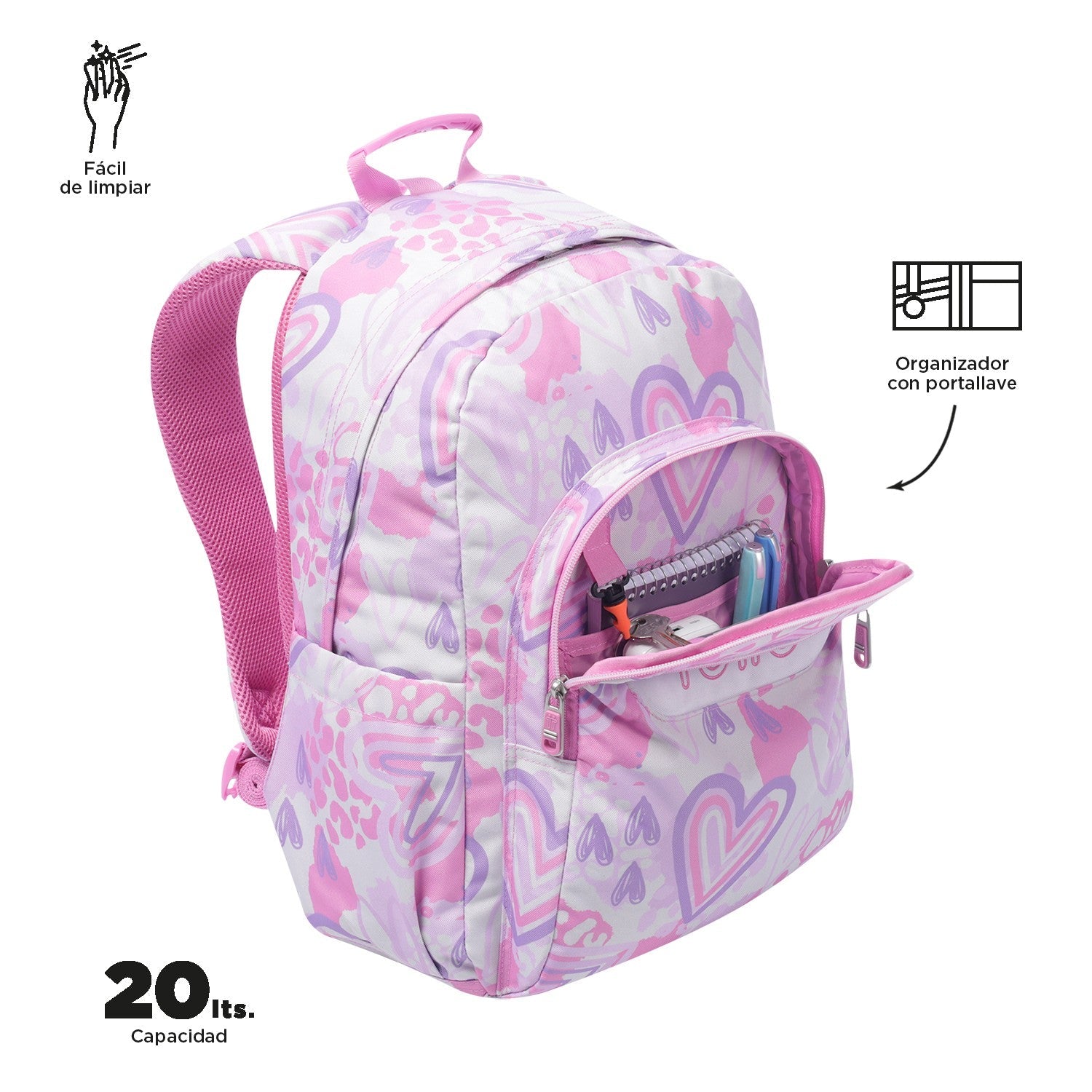 TOTTO Mochila escolar - Acuareles Amalia 6HF