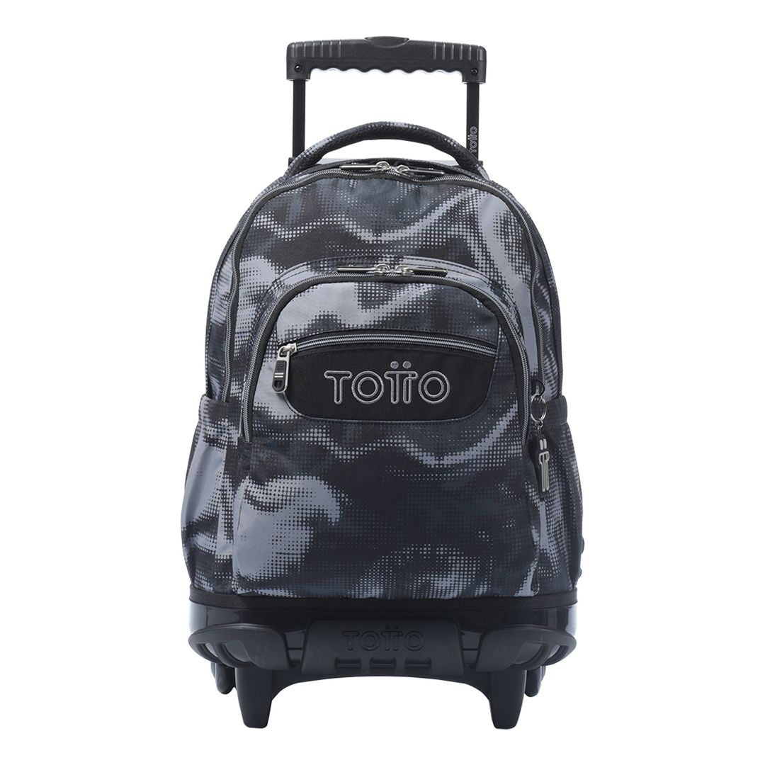 TOTTO Mochila escolar con ruedas Renglones + Estuche Tablero - 6YA Bluc