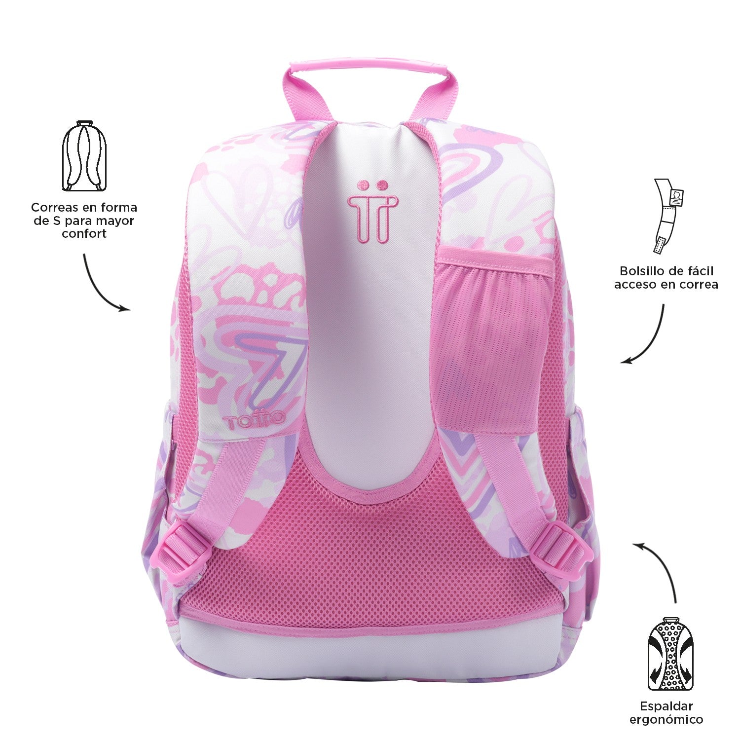 TOTTO Mochila escolar pequeña Gommas - 6HF Amalia