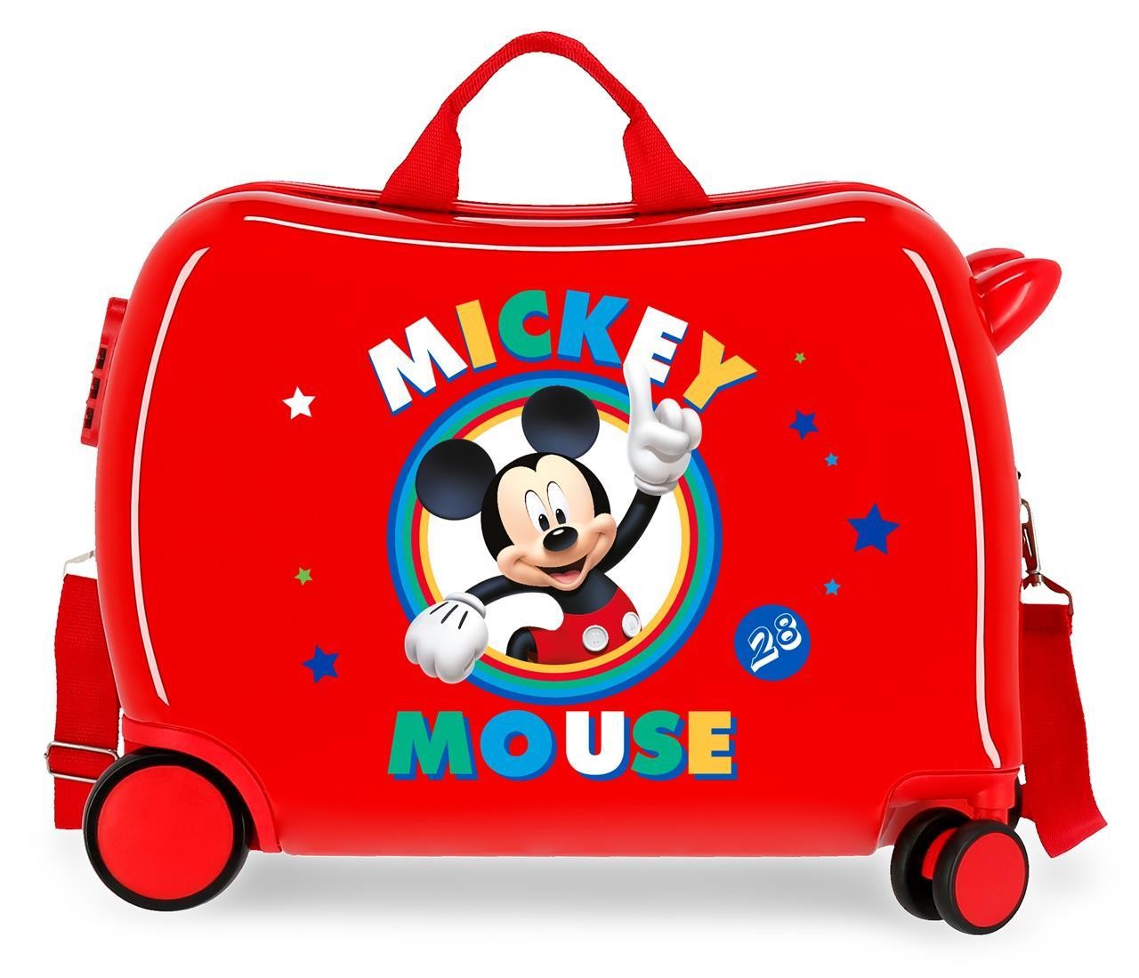 2039822 MALETA INF.ABS 4R.(2 MULTID.)CIRCLE MICKEY ROJO