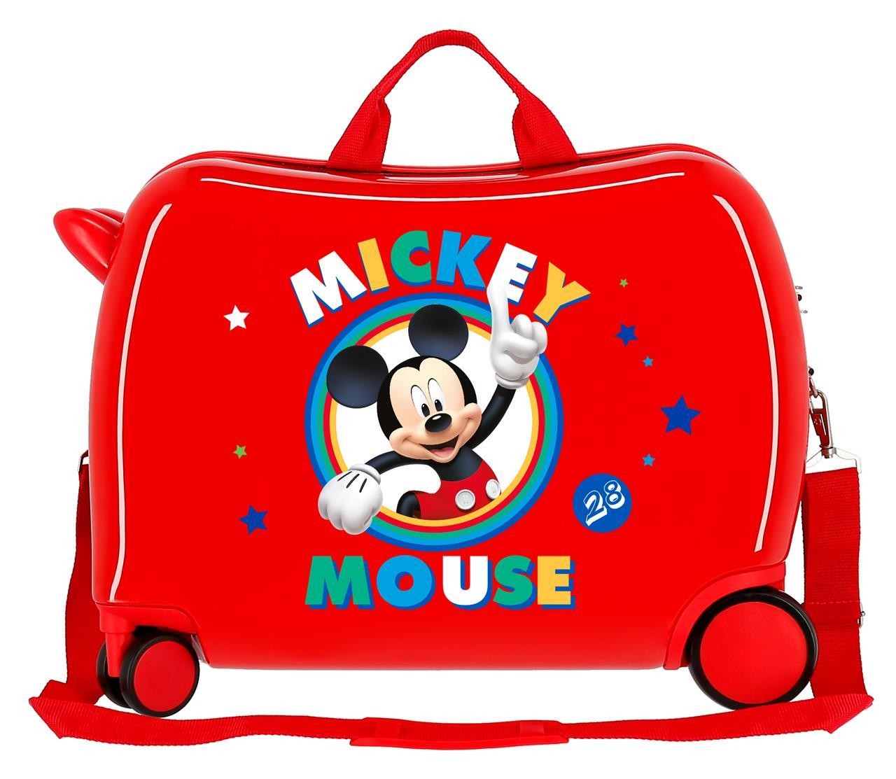 2039822 MALETA INF.ABS 4R.(2 MULTID.)CIRCLE MICKEY ROJO