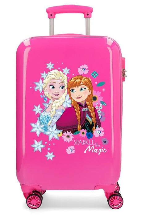 2421431 TROLLEY ABS 55CM.4R.SPARKLE LIGE MAGIC FROZEN