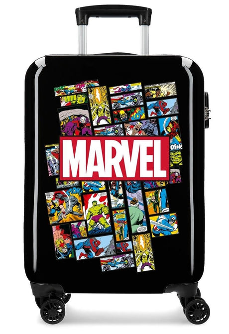 MALETA DE CABINA COMIC MARVEL RÍGIDA 55CM NEGRO