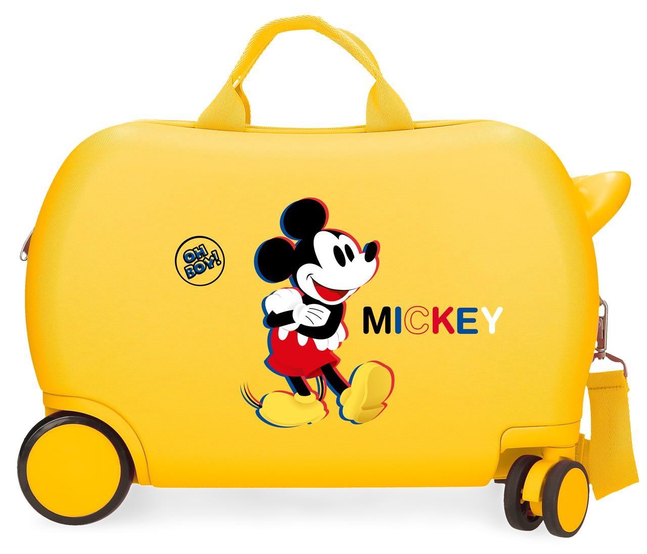 2921022 MALETA INF.ABS 4R.(2 MULTI.) 45CM. MICKEY 3D OCRE