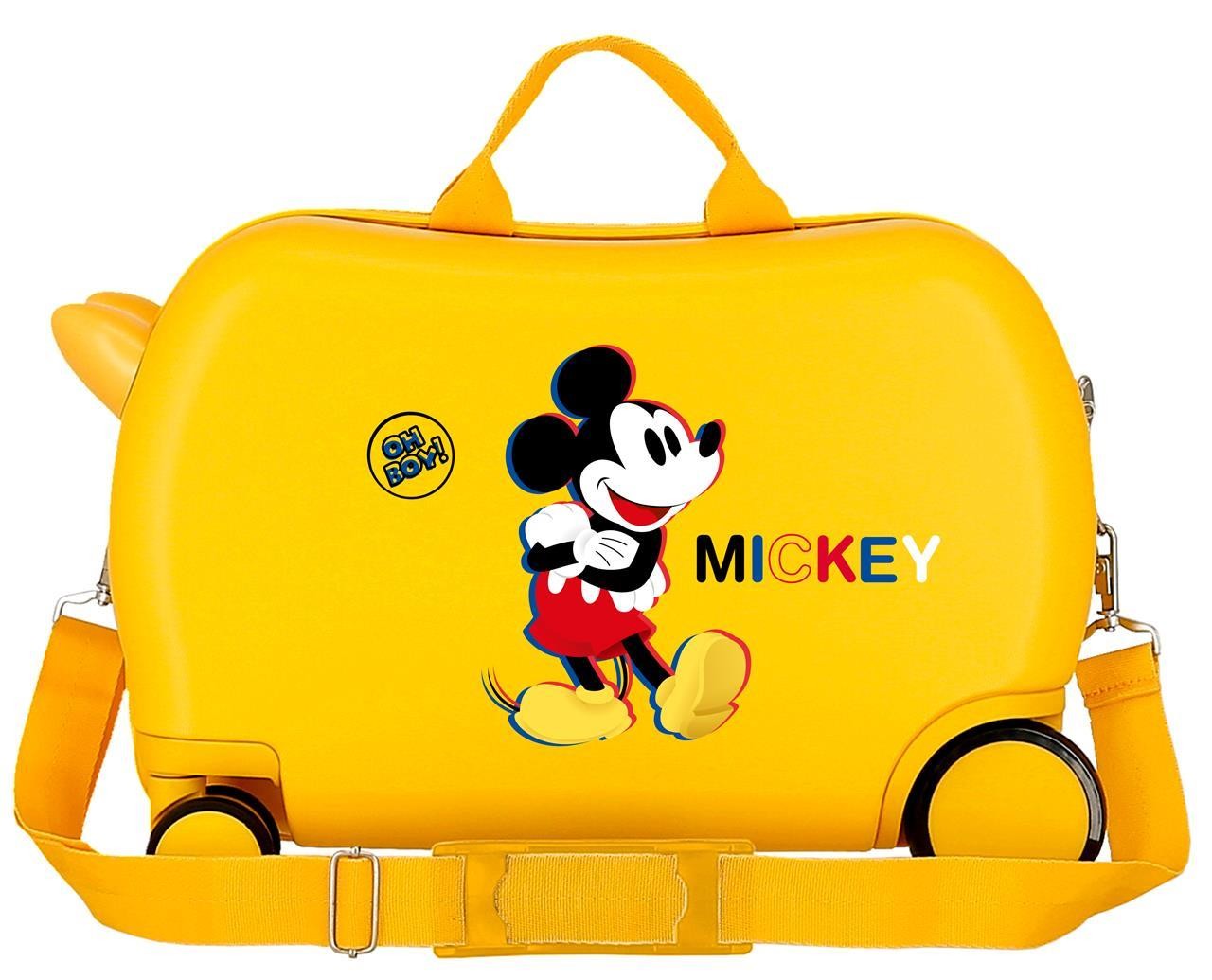 2921022 MALETA INF.ABS 4R.(2 MULTI.) 45CM. MICKEY 3D OCRE