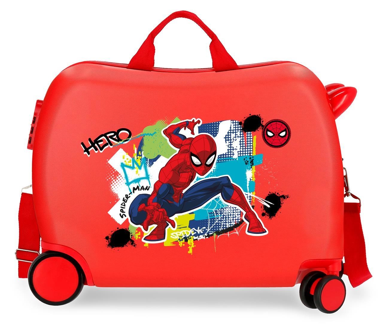 2939821 MALETA INF.ABS 4R.(2 MULTI) SPIDERMAN URBAN ROJO