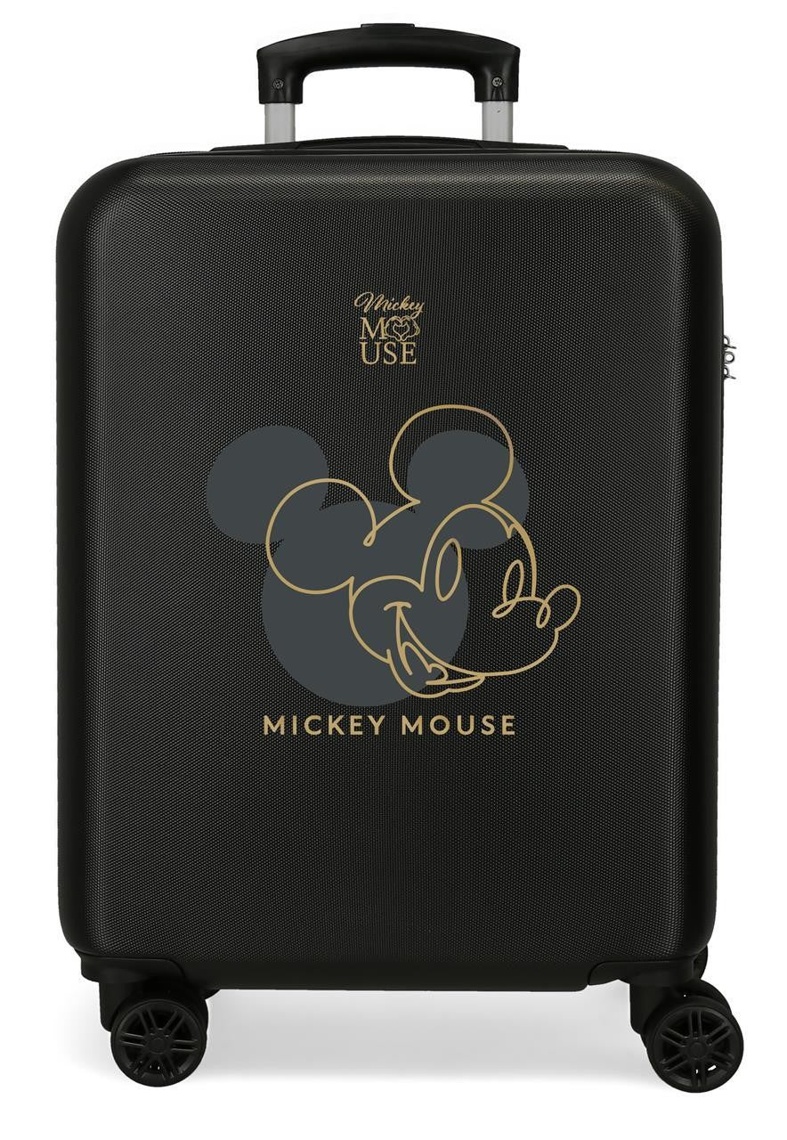 3471122 TROLLEY ABS 55CM.4R. MICKEY OUTLINE NEGRO