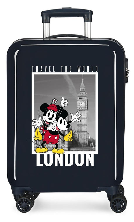 3671725 TROLLEY ABS 55CM.4R MICKEY Y MINNIE LONDON MARINO