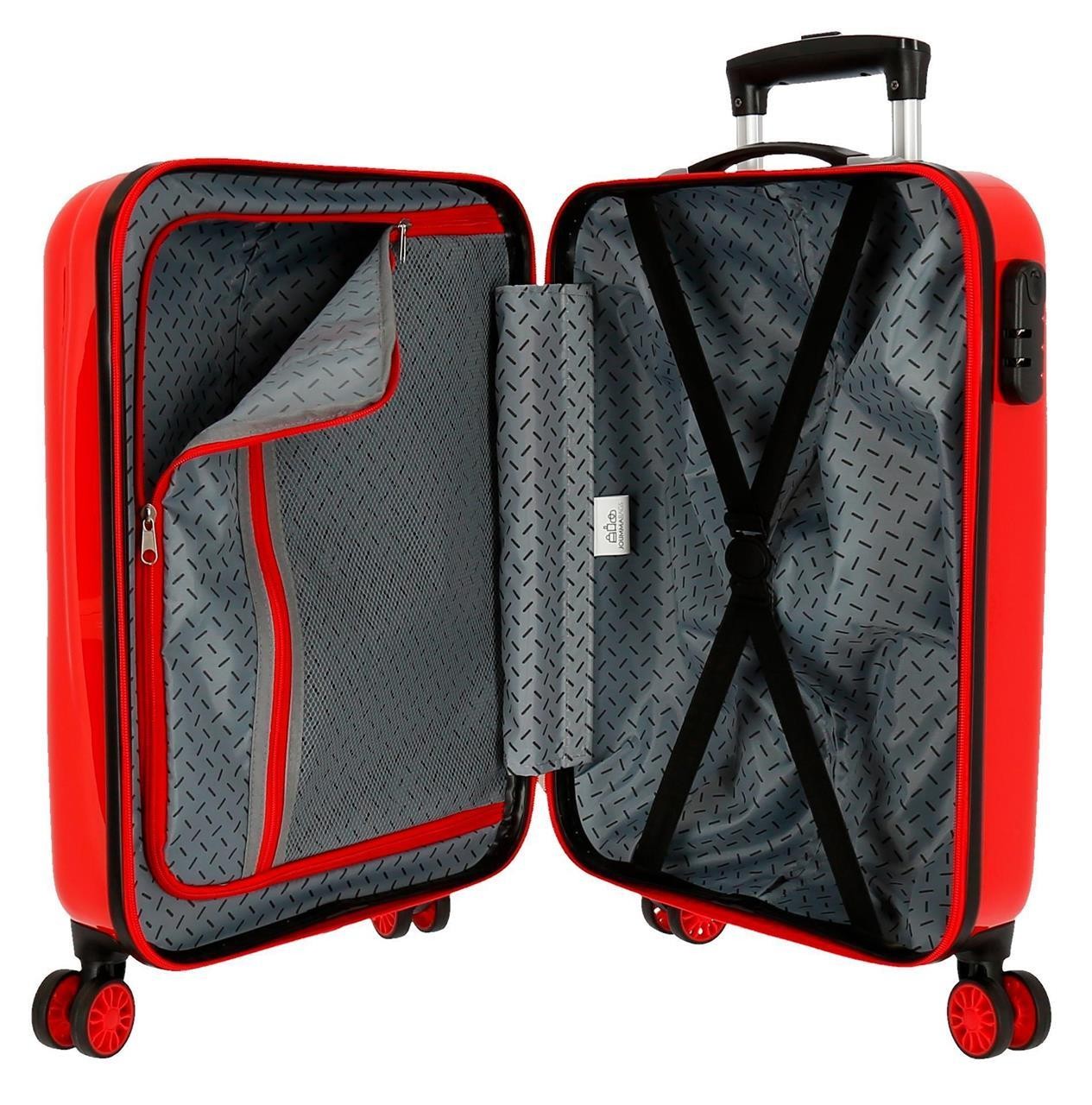 3671726 TROLLEY ABS 55CM.4R MICKEY Y MINNIE LONDON ROJO