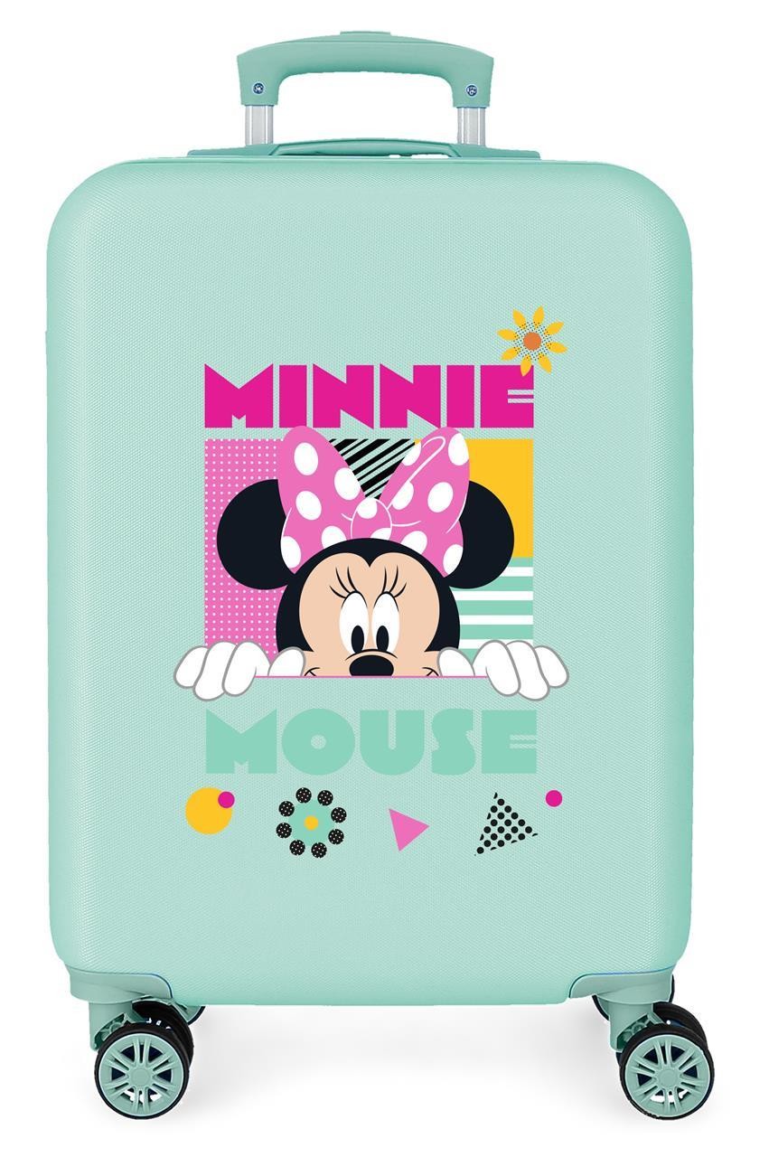 4021144 TROLLEY ABS 55CM.4R. MINNIE GEOMETRIC TURQUESA