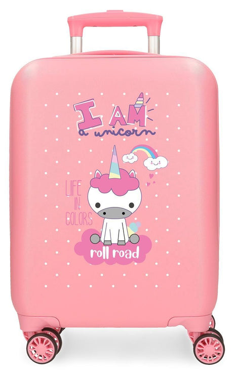 4071342 TROLLEY ABS 50CM.4R.ROLL ROAD I AM UNICORN ROSA