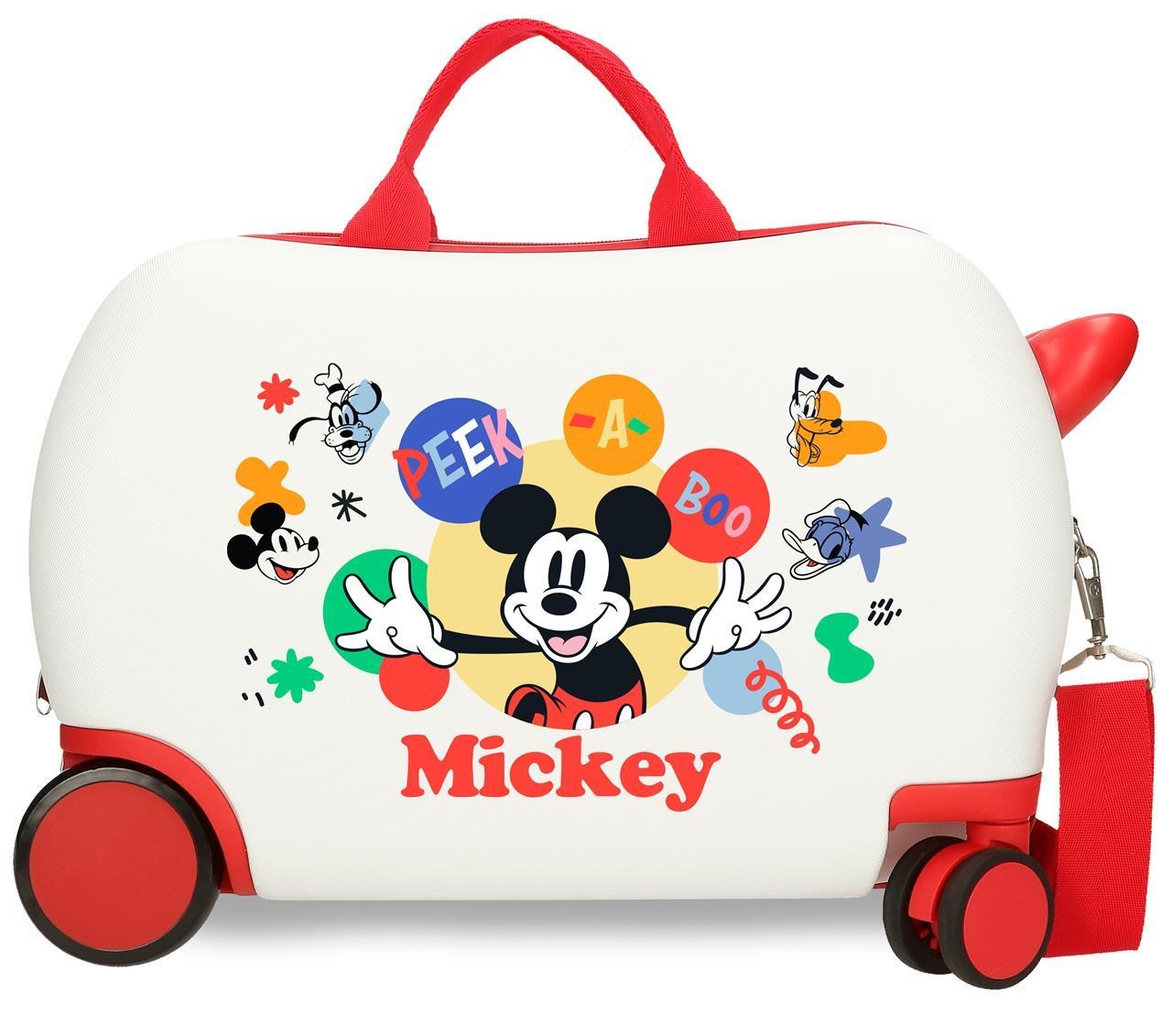 4221042 MALETA INF.ABS 4R.(2 MULTI.) 45CM. MICKEY PEEK A BOO