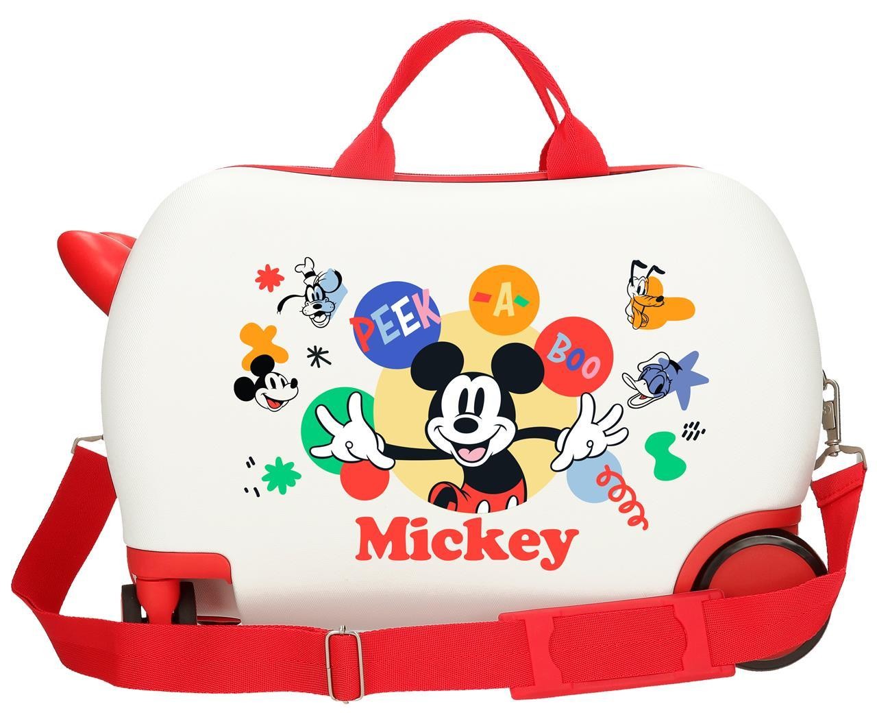 4221042 MALETA INF.ABS 4R.(2 MULTI.) 45CM. MICKEY PEEK A BOO