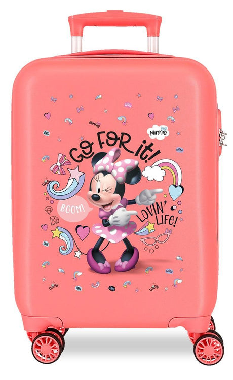 4721321 TROLLEY ABS 50CM.4R. MINNIE LOVING LIFE CORAL