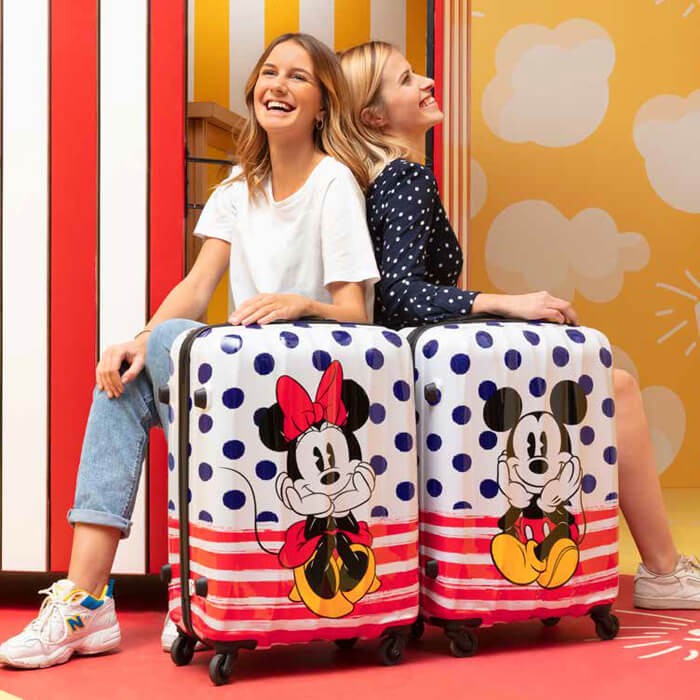 MALETA CABINA 55CM MICKEY  BLUE DOTS DISNEY LEGENDS DE AMERICAN TOURISTER