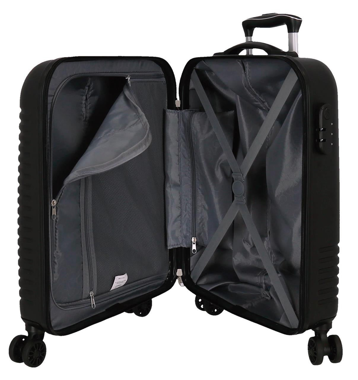 5089121 TROLLEY ABS 55CM.4R.INDIA NEGRO