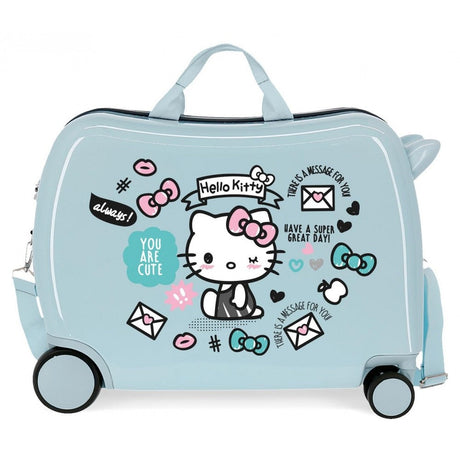 MALETA INFANTIL HELLO KITTY YOU ARE CUTE CON 2 RUEDAS MULTIDIRECCIONALES