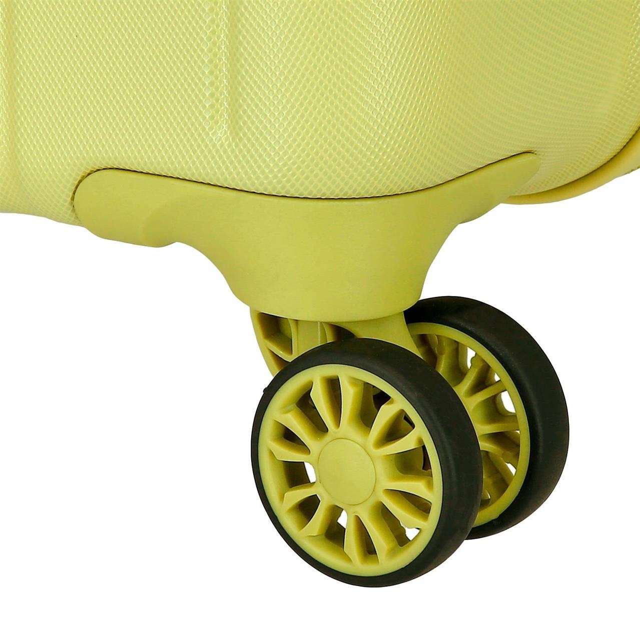 531916B TROLLEY ABS 55CM.4R.WOOD AMARILLO